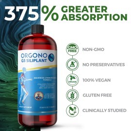 Orgono Living Silica Siliplant | Vegan Collagen Booster | Supports Healthy Collagen and Elastin Production for Joint & Bone Support, Glowing Skin, Strong Hair & Nails. 66 Servings Orgono Living Silica Siliplant | Vegan Collagen Booster | Supports Healthy Collagen and Elastin Production for Joint & Bone Support, Glowing Skin, Strong Hair & Nails. 66 Servings