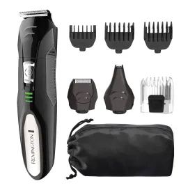 Remington All-in-One Grooming Kit, Lithium Powered, 8 Piece Set with Trimmer, Men\'s Shaver, Clippers, Beard and Stubble Combs, Black