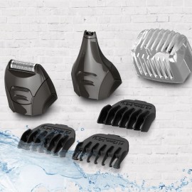 Remington All-in-One Grooming Kit, Lithium Powered, 8 Piece Set with Trimmer, Men\'s Shaver, Clippers, Beard and Stubble Combs, Black Remington All-in-One Grooming Kit, Lithium Powered, 8 Piece Set with Trimmer, Men\'s Shaver, Clippers, Beard and Stubble Combs, Black