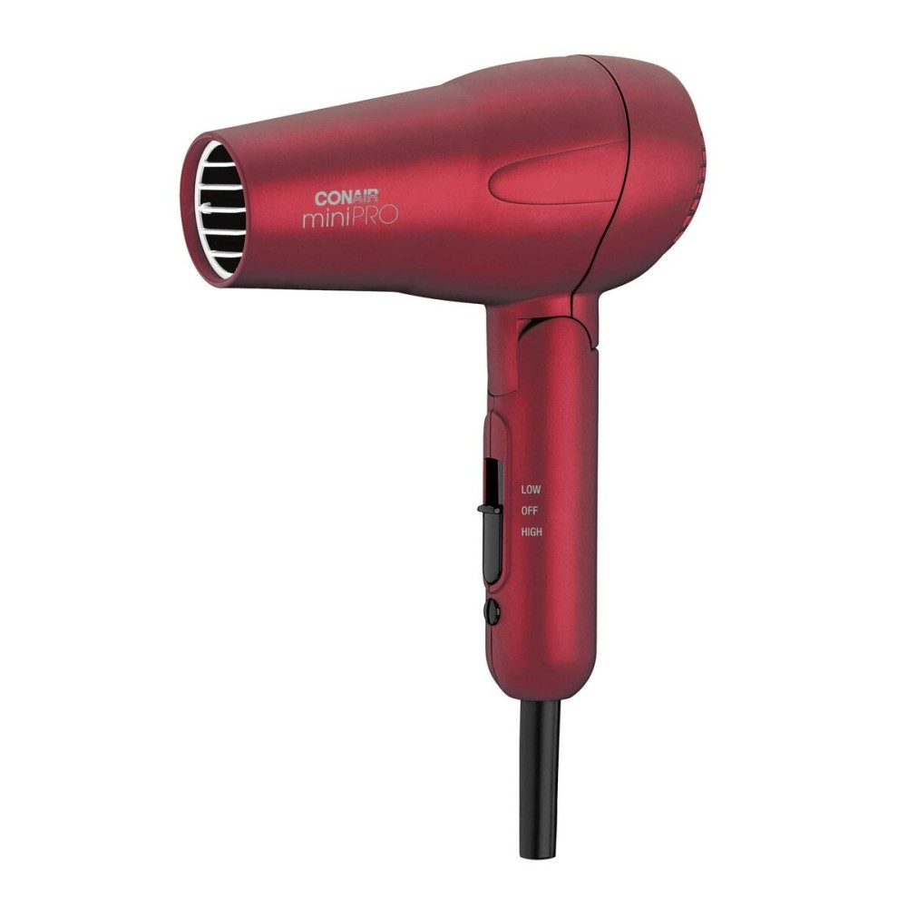 Conair miniPRO Tourmaline Ceramic Travel Hair Dryer with Folding Handle, Red Conair miniPRO Tourmaline Ceramic Travel Hair Dryer with Folding Handle, Red