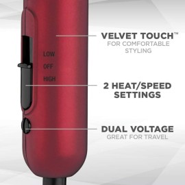 Conair miniPRO Tourmaline Ceramic Travel Hair Dryer with Folding Handle, Red Conair miniPRO Tourmaline Ceramic Travel Hair Dryer with Folding Handle, Red