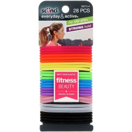 Scunci No-Slip Grip Gel Evolution Ponytailers Elastics, Assorted Colors, 28 Count (Pack of 1) Scunci No-Slip Grip Gel Evolution Ponytailers Elastics, Assorted Colors, 28 Count (Pack of 1)