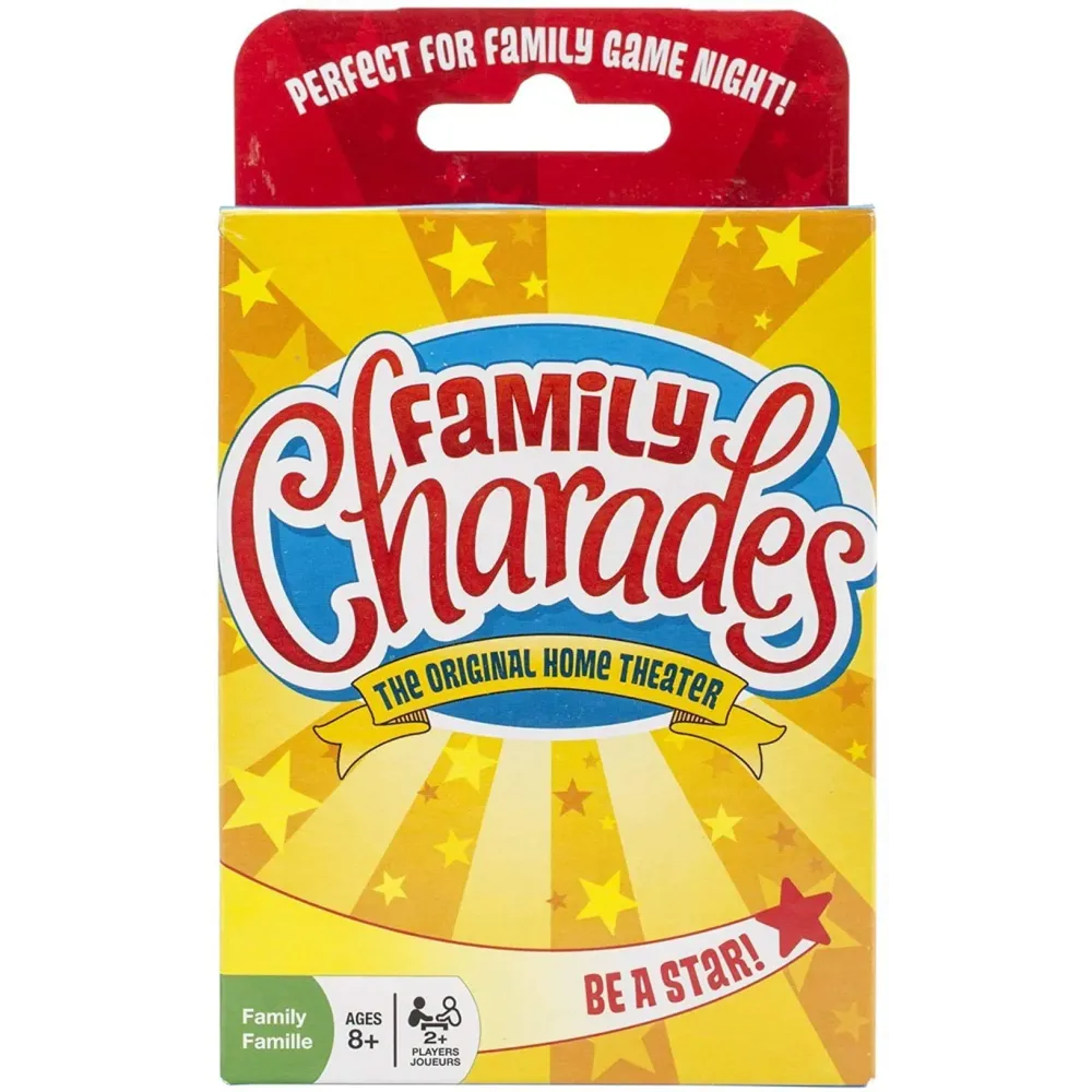 Outset Media Family Charades Card Game Travel Friendly - Includes Over 300 Charades - Perfect for Parties, Vacations, and Holidays - Ages 8+ Outset Media Family Charades Card Game Travel Friendly - Includes Over 300 Charades - Perfect for Parties, Vacations, and Holidays - Ages 8+