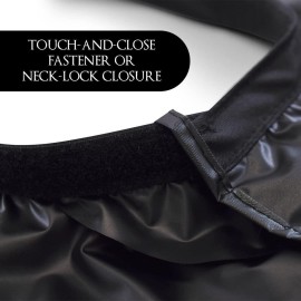 Betty Dain Lustre Shampoo Cape, Waterproof, Stain Resistant Vinyl, Touch-and-close Fastener, Soft Nylon Neckband, Safe For All Salon Processes, 36 inches wide x 54 inches long, Black Betty Dain Lustre Shampoo Cape, Waterproof, Stain Resistant Vinyl, Touch-and-close Fastener, Soft Nylon Neckband, Safe For All Salon Processes, 36 inches wide x 54 inches long, Black