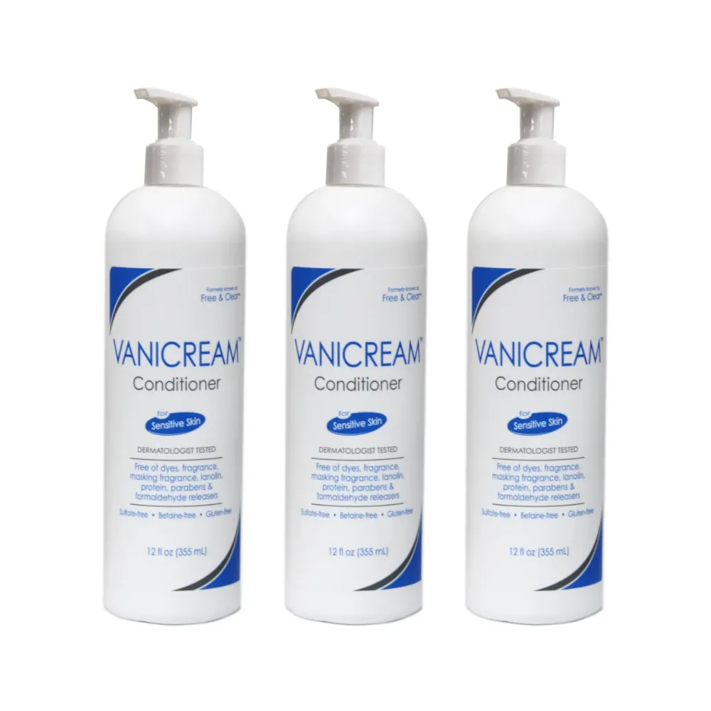 Vanicream Hair Conditioner, Unscented 12 Oz. (Pack of 3)