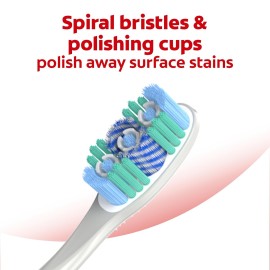 Colgate 360 Optic White Whitening Toothbrush, Adult Soft Toothbrush with Whitening Cups, Helps Whiten Teeth and Removes Odor Causing Bacteria, 4 Pack