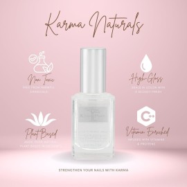 karma organic Base Coat and Top Coat 2 in 1 Nail Polish, Dip Powder & Polygel Base activator, Long Lasting Clear Nail Enamel, Nail Polish Strengthener - (0.43 FL oz) karma organic Base Coat and Top Coat 2 in 1 Nail Polish, Dip Powder & Polygel Base activator, Long Lasting Clear Nail Enamel, Nail Polish Strengthener - (0.43 FL oz)