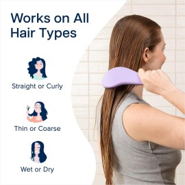 Crave Naturals Glide Thru Hair Brush - Detangler Brush for Curly, Straight, Wet or Dry Hair - Gentle Detangling Brushes for Adults, Kids, Toddlers - Hair Accessories for Women, 7.5x3 - Purple Crave Naturals Glide Thru Hair Brush - Detangler Brush for Curly, Straight, Wet or Dry Hair - Gentle Detangling Brushes for Adults, Kids, Toddlers - Hair Accessories for Women, 7.5x3 - Purple