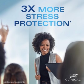Secret Clinical Strength Antiperspirant Deodorant for Women, 3X Stress Protection, 72hr Sweat & Odor Protection, PH Balancing Minerals, Invisible Solid, Completely Clean Scent, 2.6 oz Secret Clinical Strength Antiperspirant Deodorant for Women, 3X Stress Protection, 72hr Sweat & Odor Protection, PH Balancing Minerals, Invisible Solid, Completely Clean Scent, 2.6 oz