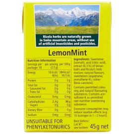 Ricola Sugar Free Herb Throat Drops Lemon Mint - 19 ct, Pack of 3 Ricola Sugar Free Herb Throat Drops Lemon Mint - 19 ct, Pack of 3