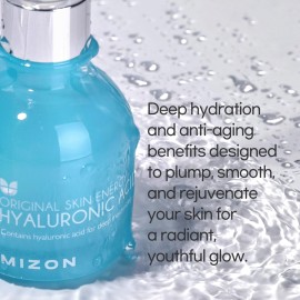 MIZON Hyaluronic Acid 100 Serum - Pure Hyaluronic Acid for Deep Hydration, Plumping & Skin Barrier Support - Lightweight K-Beauty Ampoule for Glass Skin Glow (1.01 fl. oz)