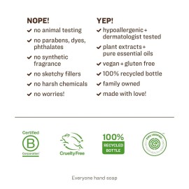 Everyone Liquid Hand Soap, 12.75 Ounce (Pack of 1), Meyer Lemon and Mandarin, Plant-Based Cleanser with Pure Essential Oils Everyone Liquid Hand Soap, 12.75 Ounce (Pack of 1), Meyer Lemon and Mandarin, Plant-Based Cleanser with Pure Essential Oils