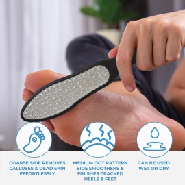 ForPro Black Bear Stainless Steel Pedicure File, Callus Remover Foot File, Double-Sided Professional Quality Tool for Heels and Feet, 10.5 L ForPro Black Bear Stainless Steel Pedicure File, Callus Remover Foot File, Double-Sided Professional Quality Tool for Heels and Feet, 10.5 L