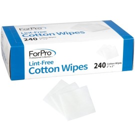 ForPro Professional Collection Lint-Free Cotton Wipes, 100% Pure Cotton Gauze, 2 x 2, White, 240-Count