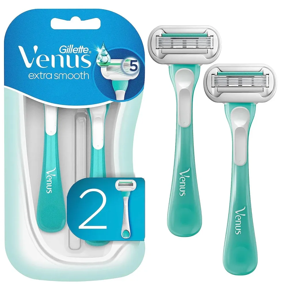 Gillette Venus Extra Smooth Sensitive Disposable Razors for Women with Sensitive Skin, 2 Count Gillette Venus Extra Smooth Sensitive Disposable Razors for Women with Sensitive Skin, 2 Count