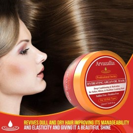 Arvazallia Hydrating Argan Oil Hair Mask and Deep Conditioner for Dry or Damaged Hair (8.45 oz Jar) Arvazallia Hydrating Argan Oil Hair Mask and Deep Conditioner for Dry or Damaged Hair (8.45 oz Jar)
