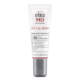 EltaMD UV Lip Balm SPF Sunscreen, Sunscreen Lip Balm with SPF 30+, Protects Dry Cracked Lips, Transparent Zinc Oxide, 0.28 Tube