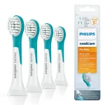 Philips Sonicare Original Brush for Kids HX6034 / 33, Gentle Cleaning of Children\'s Teeth, from 3 Years, 4 Pieces