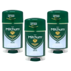 Mitchum Power Gel Antiperspirant Deodorant - Unscented - Net Wt. 2.25 OZ (63 g) - Pack of 3