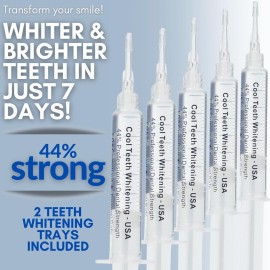 Teeth Whitening Gel for Trays 5 Pcs Fast Acting Teeth Whitening Gel Refill with Strongest 44% Carbamide Peroxide Gel, 2 Bleach Trays Included for Teeth Bleach, Enamel Safe, Gluten Free and Vegan Teeth Whitening Gel for Trays 5 Pcs Fast Acting Teeth Whitening Gel Refill with Strongest 44% Carbamide Peroxide Gel, 2 Bleach Trays Included for Teeth Bleach, Enamel Safe, Gluten Free and Vegan