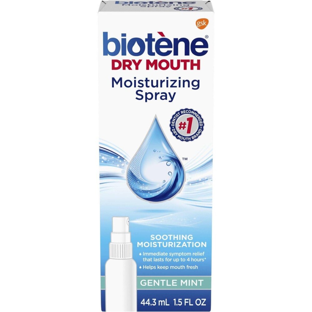 Biotene Moisturizing Dry Mouth Spray, Moisturizing Spray for Dry Mouth and Bad Breath, Gentle Mint - 1.5 fl oz (Pack of 4) Biotene Moisturizing Dry Mouth Spray, Moisturizing Spray for Dry Mouth and Bad Breath, Gentle Mint - 1.5 fl oz (Pack of 4)