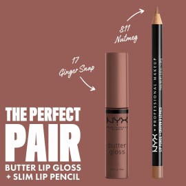 NYX PROFESSIONAL MAKEUP Butter Gloss, Non-Sticky Lip Gloss - Ginger Snap (Chocolate Brown) NYX PROFESSIONAL MAKEUP Butter Gloss, Non-Sticky Lip Gloss - Ginger Snap (Chocolate Brown)
