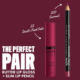 NYX PROFESSIONAL MAKEUP Butter Gloss, Non-Sticky Lip Gloss - Devil\'s Food Cake (Deep Plum) NYX PROFESSIONAL MAKEUP Butter Gloss, Non-Sticky Lip Gloss - Devil\'s Food Cake (Deep Plum)