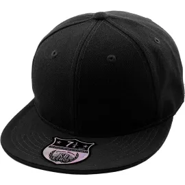 KBETHOS KNW-2364 BLK (8) The Real Original Fitted Flat-Bill Mens Hat True-Fit, 9 Sizes & 20 Colors, Black