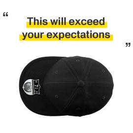 KBETHOS KNW-2364 BLK (8) The Real Original Fitted Flat-Bill Mens Hat True-Fit, 9 Sizes & 20 Colors, Black