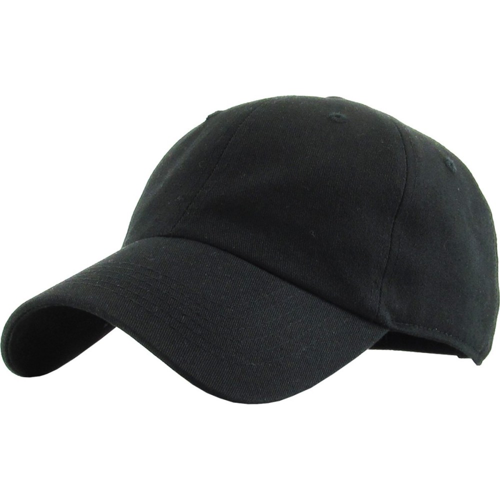KB-Low BLK Classic Cotton Dad Hat Adjustable Plain Cap. Polo Style Low Profile (Unstructured) (Classic) Black Adjustable KB-Low BLK Classic Cotton Dad Hat Adjustable Plain Cap. Polo Style Low Profile (Unstructured) (Classic) Black Adjustable
