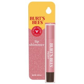 Burt\'s Bees Lip Shimmer Peony; Warm, Luminescent Color; High Impact, Instant Moisture; with Shea and Cocoa Butters; 100% Natural Origin; 0.09 Ounce (Pack of 1)(Packaging May Vary)
