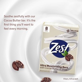 Zest Bar Soap - 8 Bars - Enriched With Cocoa Butter And Shea for Ultra Moisturizing Cleansing - Leaves Your Body Feeling Silky Smooth And Deeply Moisturized Zest Bar Soap - 8 Bars - Enriched With Cocoa Butter And Shea for Ultra Moisturizing Cleansing - Leaves Your Body Feeling Silky Smooth And Deeply Moisturized