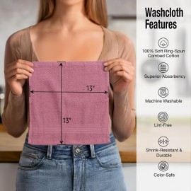 Washcloths, 12 Pack, 100% Extra Soft Ring Spun Cotton Wash Cloth, Size 13 X 13, Soft and Absorbent, Machine Washable, Vibrant Assorted Colors Washcloths, 12 Pack, 100% Extra Soft Ring Spun Cotton Wash Cloth, Size 13 X 13, Soft and Absorbent, Machine Washable, Vibrant Assorted Colors