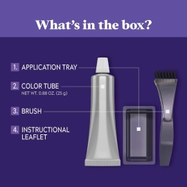 Just For Men Touch of Gray Mustache & Beard, Beard Coloring for Gray Hair with Brush Included for Easy Application, Great for a Salt and Pepper Look - Dark Brown & Black, B-45/55, Pack of 1