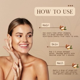 VoilaVe USDA and ECOCERT 100% Pure Organic Moroccan Argan Oil for Skin, Nails & Hair Growth, Anti-Aging Face Moisturizer, Cold Pressed, Hair Moisturizer, Rich in Vitamin E, As Seen On TV - 4 fl oz VoilaVe USDA and ECOCERT 100% Pure Organic Moroccan Argan Oil for Skin, Nails & Hair Growth, Anti-Aging Face Moisturizer, Cold Pressed, Hair Moisturizer, Rich in Vitamin E, As Seen On TV - 4 fl oz