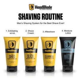 HeadBlade HeadLube Matte Moisturizer Lotion for Men (5 oz) - Leaves Head Smooth and Grease-Free, free Head Shaving Experience - Stay Refreshed and Hydrated with this Specially Designed Head Moisturize