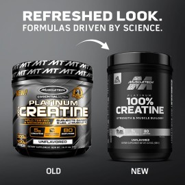 Muscletech Creatine Monohydrate Powder, Platinum Pure - Unflavored Micronized Creatine Powder for Men & Women - Workout Supplements for Performance, Muscle Recovery & Builder - (80 Servings) Muscletech Creatine Monohydrate Powder, Platinum Pure - Unflavored Micronized Creatine Powder for Men & Women - Workout Supplements for Performance, Muscle Recovery & Builder - (80 Servings)
