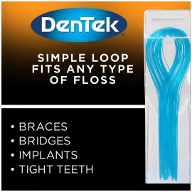 DenTek Floss Threaders | For Braces, Bridges, and Implants | 50 Count (Pack of 1)