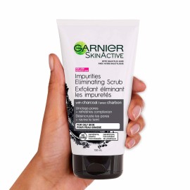 Garnier SkinActive Charcoal Blackhead Eliminating Scrub, 5 Fl Oz (150mL), 1 Count (Packaging Mary Vary) Garnier SkinActive Charcoal Blackhead Eliminating Scrub, 5 Fl Oz (150mL), 1 Count (Packaging Mary Vary)