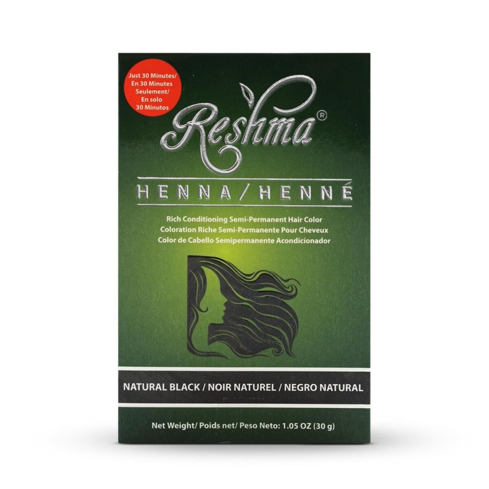 Reshma Beauty 30 Minute Henna Hair Color Infused with Natural Herbs, For Soft Shiny Hair Henna Hair Color/Dye, 100% Gray Coverage, Semi-Permanent Ayurveda Hair Product, 1.05 oz, Pack of 1 (Black) Reshma Beauty 30 Minute Henna Hair Color Infused with Natural Herbs, For Soft Shiny Hair Henna Hair Color/Dye, 100% Gray Coverage, Semi-Permanent Ayurveda Hair Product, 1.05 oz, Pack of 1 (Black)