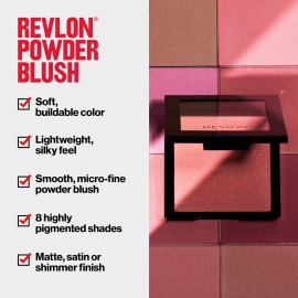 Revlon Powder Blush Face Makeup, High Impact Buildable Color, Lightweight & Smooth Finish, 003 Mauvelous, 0.17 oz
