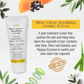GiGi Hair Removal Cream, for the Face - 1 oz, and Slow Grow Soothing Cream - 0.5 oz, Hair Removal Kit for Sensitive Skin, 1-pack GiGi Hair Removal Cream, for the Face - 1 oz, and Slow Grow Soothing Cream - 0.5 oz, Hair Removal Kit for Sensitive Skin, 1-pack