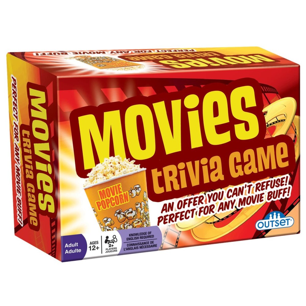 Outset Media Movies Trivia Game - Party Game - Family Game - Travel Game - Fun and Easy to Play - 880 Trivia Questions - for 2 or More Players - Ages 12+ Outset Media Movies Trivia Game - Party Game - Family Game - Travel Game - Fun and Easy to Play - 880 Trivia Questions - for 2 or More Players - Ages 12+