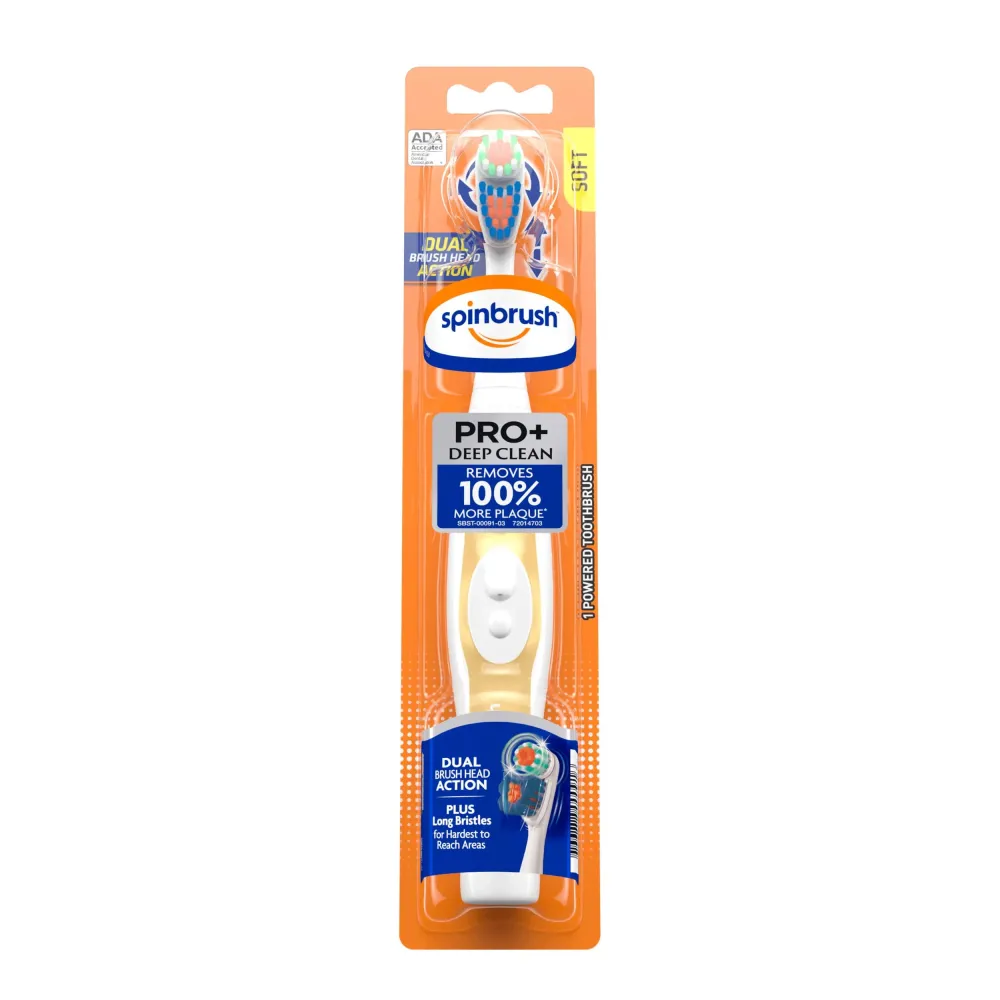 Spinbrush Pro+ Deep Clean, Battery Toothbrush for Adults, Soft Bristles, Batteries Included Spinbrush Pro+ Deep Clean, Battery Toothbrush for Adults, Soft Bristles, Batteries Included