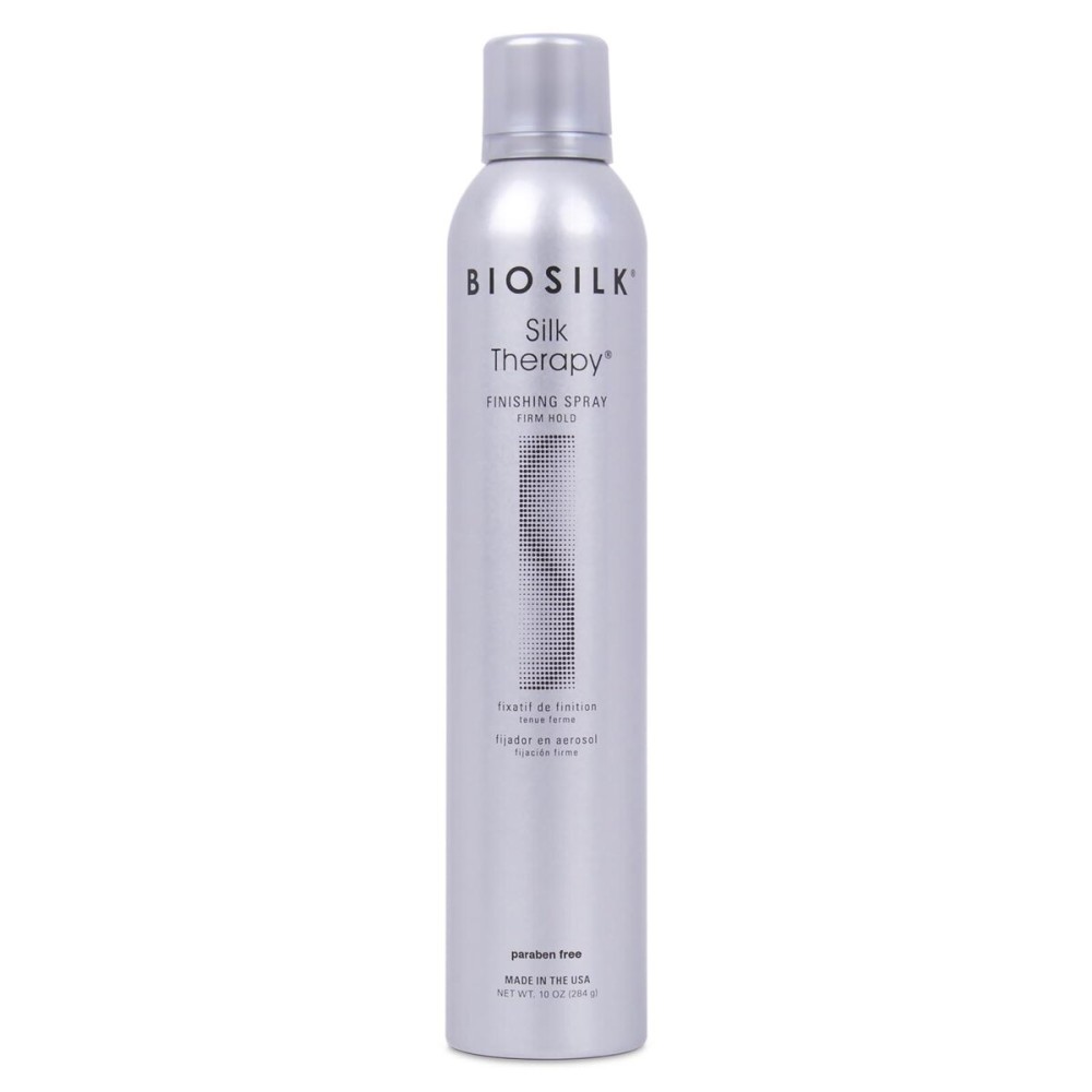 BioSilk Silk Therapy Finishing Spray Firm Hold, Strong-Hold Hairspray For Long-Lasting Styles, Sulfate, Paraben, & Cruelty-Free, 10 Oz