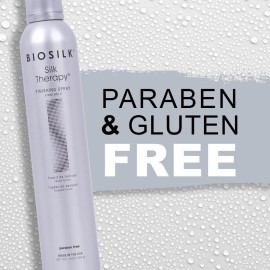 BioSilk Silk Therapy Finishing Spray Firm Hold, Strong-Hold Hairspray For Long-Lasting Styles, Sulfate, Paraben, & Cruelty-Free, 10 Oz