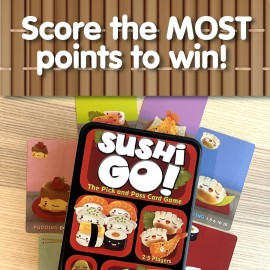 Sushi Go - The Pick and Pass family Card Game from Gamewright, great for 2-5 players aged 8 and up