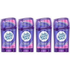 Lady Speed Stick Invisible Dry Antiperspirant & Deodorant, Wild Freesia, 1.4 Ounce (Pack of 4)