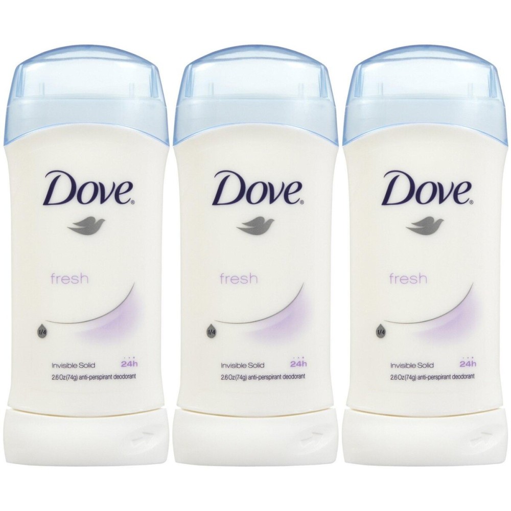 Dove Invisible Solid Deodorant, Fresh - 2.6 oz - 3 pk Dove Invisible Solid Deodorant, Fresh - 2.6 oz - 3 pk