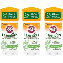 Arm & Hammer Essentials Natural Deodorant, Fresh - 2.5 oz - 3 pk